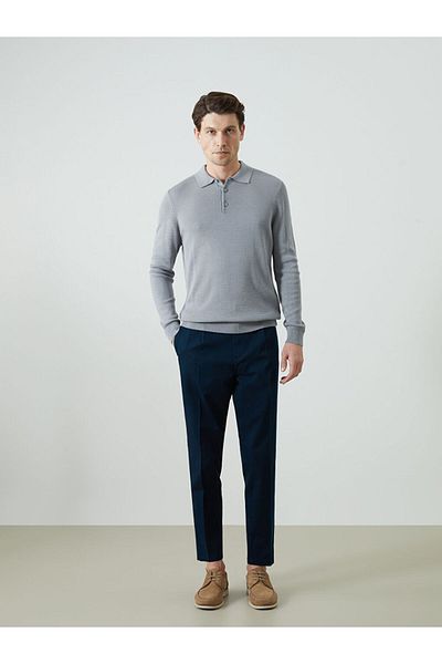 LC Waikiki LCWAIKIKI Classic Polo Collar Long Sleeve Men's Knitwear Sweater