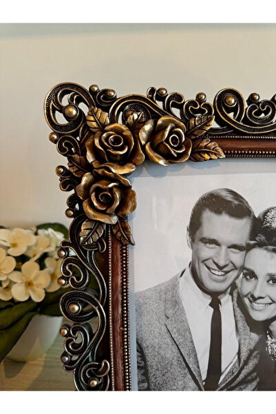 MGS COLLECTION Decorative Picture Frame Rose Motif Gülşah Frame 15X20 cm