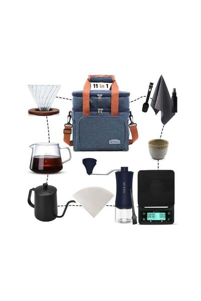 MIBRU V60 Coffee Set Of 11pcs Accessorie With Coffee Bag Premium Pour Over Coffee Maker Dripper Set