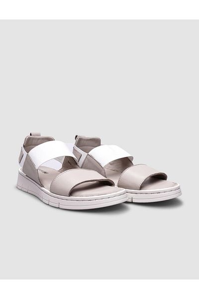 Cabani 100% Genuine Leather Beige Women's Daily Sandals