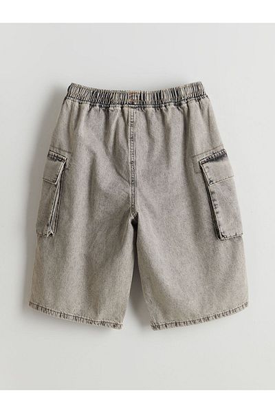 LC Waikiki Lcw Kids Elastic Waist Boys Cargo Jean Shorts