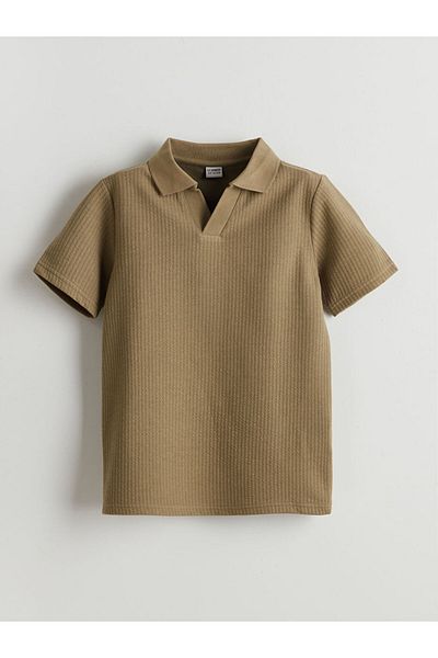 LC Waikiki Lcw Kids Polo Neck Textured Boys T-Shirt
