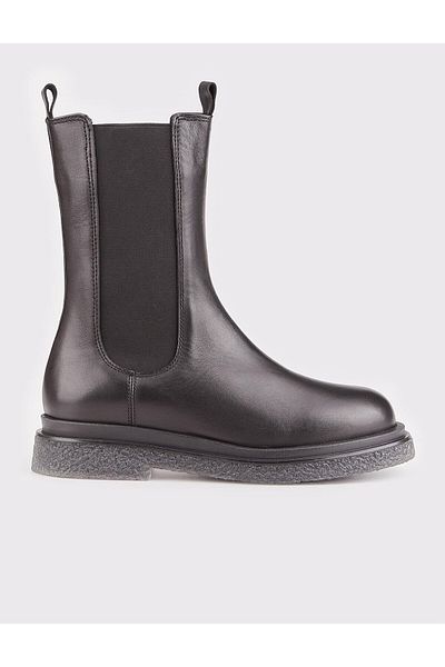 Cabani Genuine Leather Black Women's Daily Boots