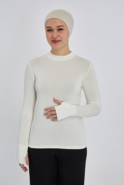 manolyaşal islamic hijab جسم نسائي عضوي من الليكرا مع ياقة مدورة خفيفة الوزن ...