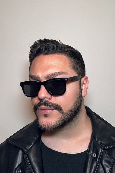 Roger Bacon Black Red Detail Men's Sunglasses