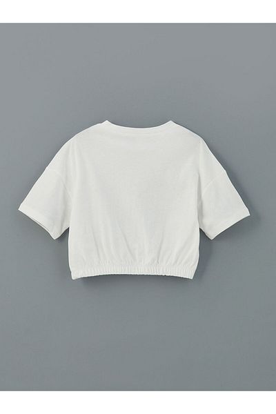 LC Waikiki New Season Crew Neck Girl's Crop T-Shirt - S5Jc99Z4