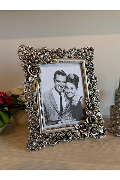MGS COLLECTION Decorative Picture Frame Rose Motif Gülşah Frame 15X20 cm