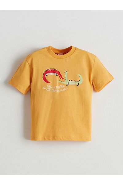 LC Waikiki New Season Crocodile Printed Boy's T-Shirt - S5Jb25Z1