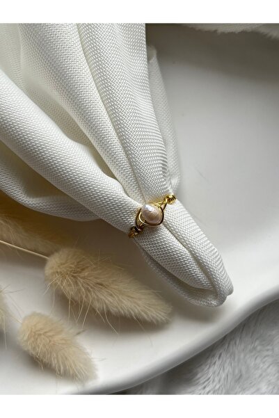 PelvedDesign الحد الأدنى من حلقات الأسلاك الذهبية المصنوعة من اللؤلؤ الخام ال...