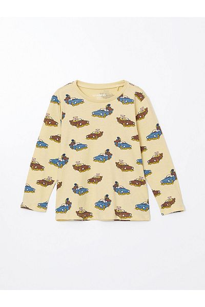 LC Waikiki Set de pijamale pentru băieți LCW Kids Sari Crewneck