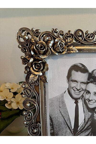 MGS COLLECTION Decorative Picture Frame Rose Motif Gülşah Frame 15X20 cm