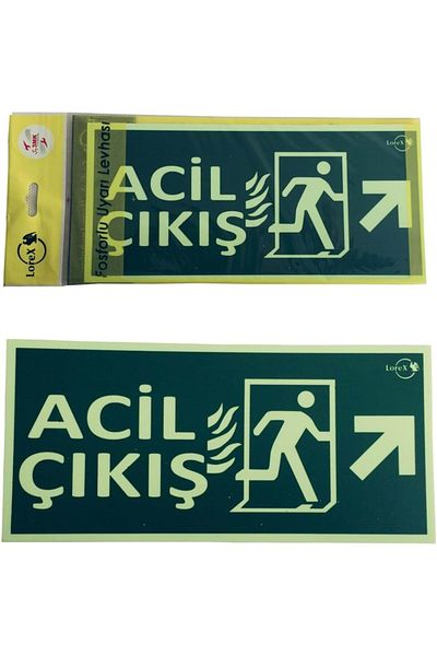 STOREMAX Ntwork Lr-Fru Photoluminescent Highlighter Direction Sign - Right up Direction Arrow Symbol - Emergency Exit Ya