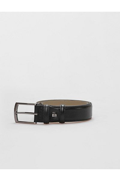 Cabani 100% Genuine Leather Men's Black 3.5 cm Classic Belt