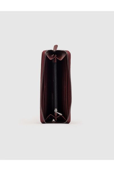 Cabani Genuine Leather Claret Red Women's Wallet