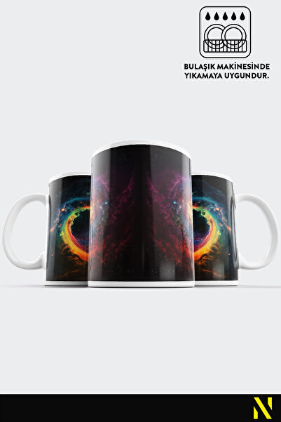 nilizma Rainbow Galaxy Patterned Porcelain Mug