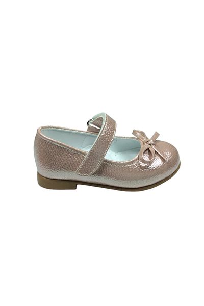 OrtopedikAL 1010 Emt İlkadım Pudra Vk Shiny Babet Mustache Bow Girls' Evening Dress Shoes Fancy