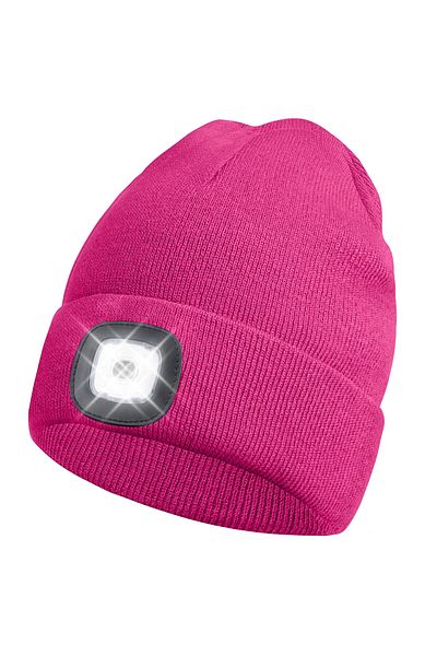 Generic Rechargable flash light hat pink