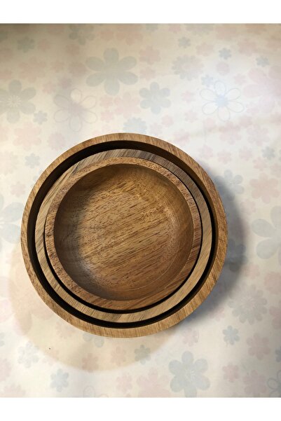 Kawimoda Acacia Set of 3 Snacks & Bowl 13X4 cm 11X4 cm 10X3 cm