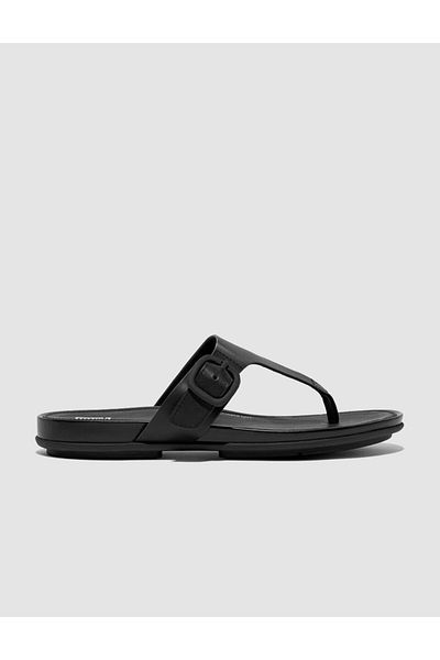 Fitflop Papuci Gracie Ft9 negri pentru femei - cu cataramă, flip flop