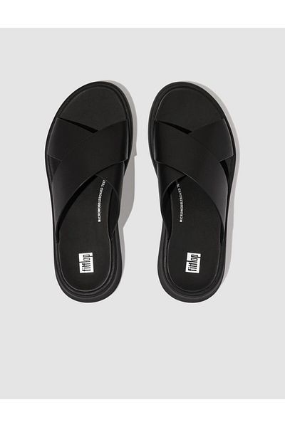 Fitflop Papuci cu bandă încrucișată pentru femei F-mode Fw5 din piele naturală