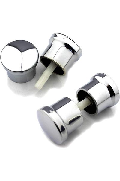 STOREMAX Svticaret 2 Set Shower Cabin Handle 2 Doors Shower Cabin Handle Chrome 2 Inner 2 Outer Double Cover Ball