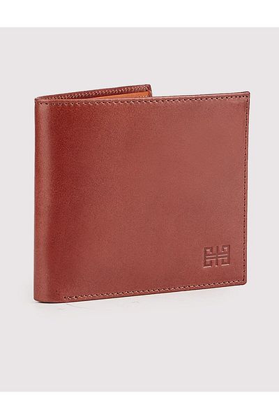 Cabani Genuine Leather Brown Men's Compartment Wallet