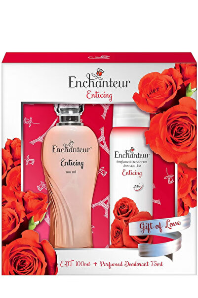 ENCHANTEUR مجموعة هدايا EDT ومزيل العرق المعطر - هدية جذابة للحب، 100 مل + 75 مل