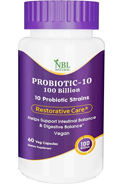 NBL Natural , Probiotic-10 100 Billion, with 10 Probiotic Strains, 60 Veg Cap...