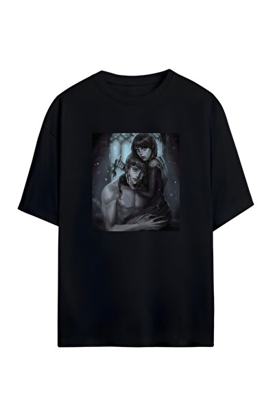 MAGORS WEDNESDAY -ADDAMS-TYLER TASARIMLI YÜKSEK BASKI KALİTELİ UNISEX YENİ SEZON OVERSIZE PAMUKLU  T-SHIRT