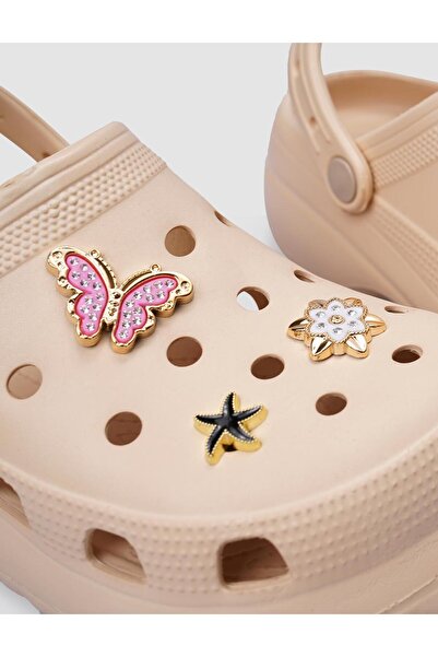 Cabani Γυναικείες παντόφλες Eva με λεπτομέρειες σε μπεζ χρώμα