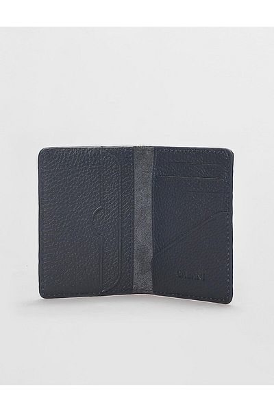 Cabani Genuine Leather Navy Blue Card Holder