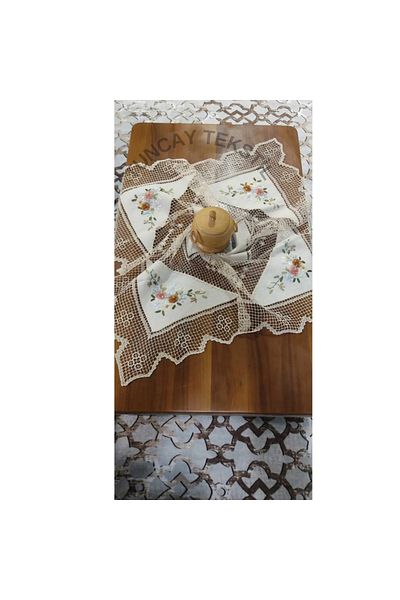 TUNCAY TEKSTİL Authentic Ribbon Nail Work - Tablecloth