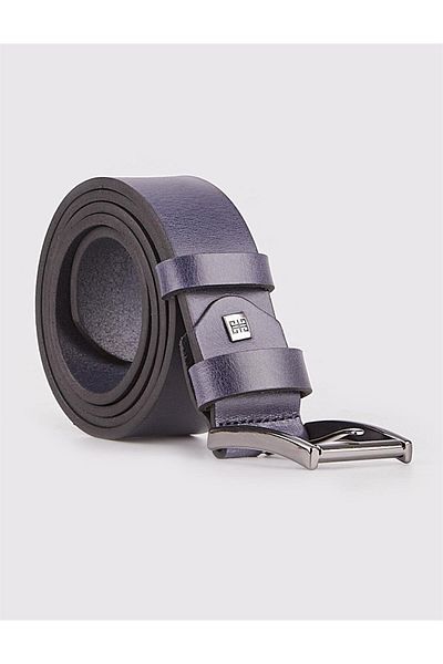 Cabani Classic Genuine Leather Navy Blue Men's Belt