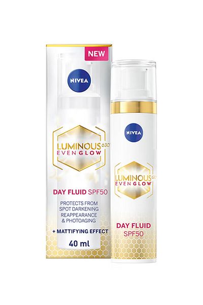 NIVEA Luminous 630 Even Glow Face Day Fluid With SPF 50 Clear 40ml