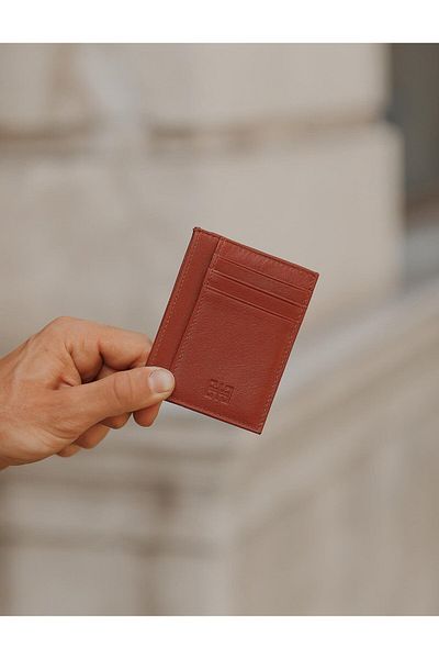 Cabani Genuine Leather Tan Card Holder
