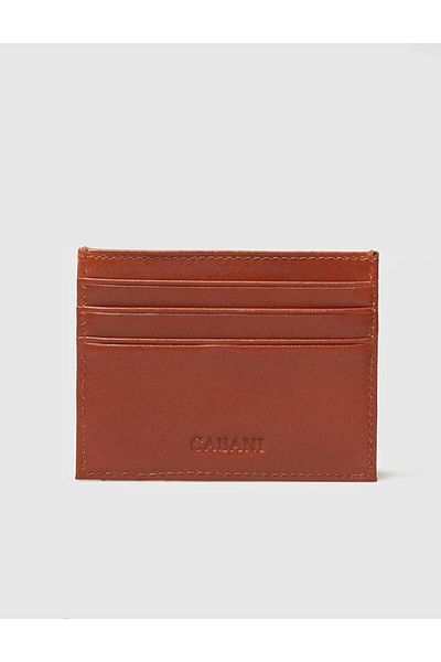 Cabani Genuine Leather Tan Card Holder