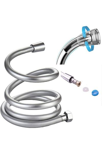 STOREMAX MU-ARTSHOP Γκρι ανοξείδωτος σωλήνας ντους PVC ποιότητας που δεν σπάει και δεν έκρηξη - Υψηλής ποιότητας πολυτελής ντουζιέρα Spir