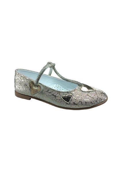 OrtopedikAL Orthopaedical1010 - Girl's Shiny Gold, Rhinestone Ballerina Evening Dress Shoes, Wedding