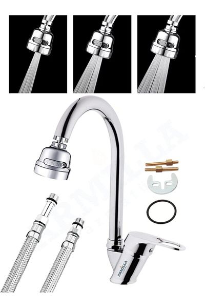 STOREMAX Mu-Artshop Functional Saving Headed Cane Tubular Kitchen Sink Faucet Fountain