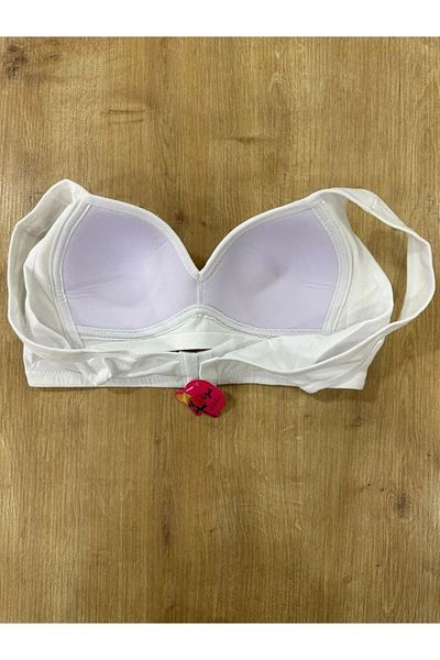 BEYAZTOPTAN High Quality Women's Recoiler White Combed Combed Sponge with Wireless Bra
