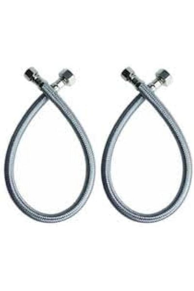 STOREMAX Bystoreby Pieces 3/8 Female Steel Toilet Connector Flex Hose Spiral 80 cm Newdesing 646268