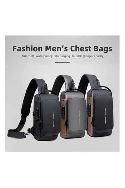 Primo Plus Anti Theft Sling Bag ,waterproof Chest Daypack With Usb Charging, Shoulder Backpack Chest Bag