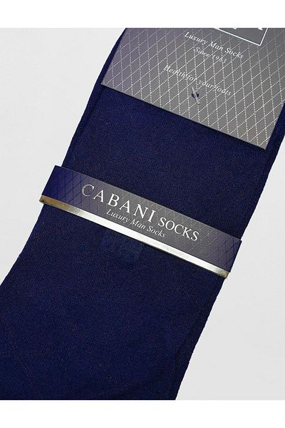 Cabani Navy Blue Men's Mercerized Socks