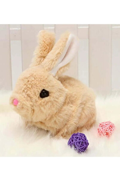 TİVENS Bej Yürüyen, Sesli Hareketli Sevimli Peluş Bunny Tavşan - Sweet Bunny