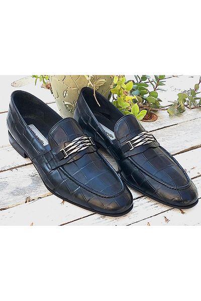 Pierre Cardin Pce377363-6 Pantofi clasici pentru bărbați din piele naturală cu model de crocodil