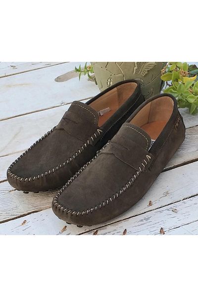 Pierre Cardin Pce6008 Мъжки ежедневни мокасини от естествена велурена кожа