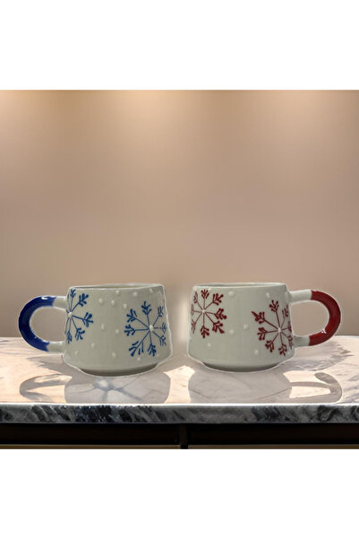 İlbay Çini Takı Snowflake 2-Piece Mug