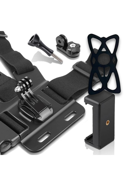 Megsaydin Göğüs Üstü Telefon & Kamera Tutucu Ektra  Lastik Korumalı, Balık Av Videoları ve Doğa Videoları