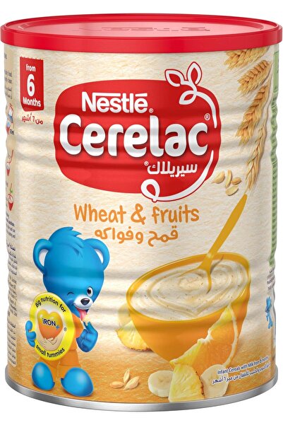 Cerelac طعام الأطفال من نستله بالقمح والفواكه، من عمر 6 أشهر، علبة 400 جرام