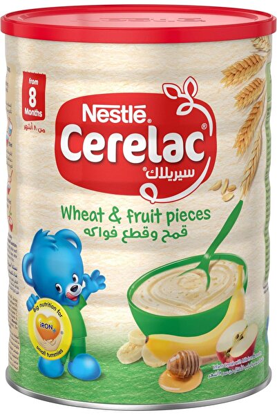 Cerelac طعام الأطفال من نستله بالقمح والفواكه، من عمر 8 أشهر، علبة 1 كجم